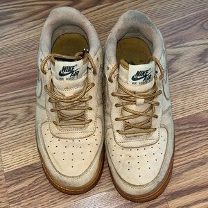 Tan Nike Air Force Ones
